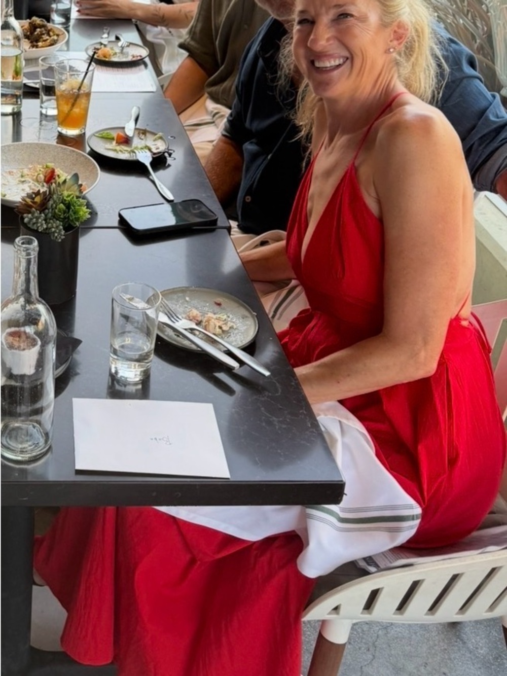 Zara Red Strappy V-Neck Maxi Dress - Picture 3 of 5